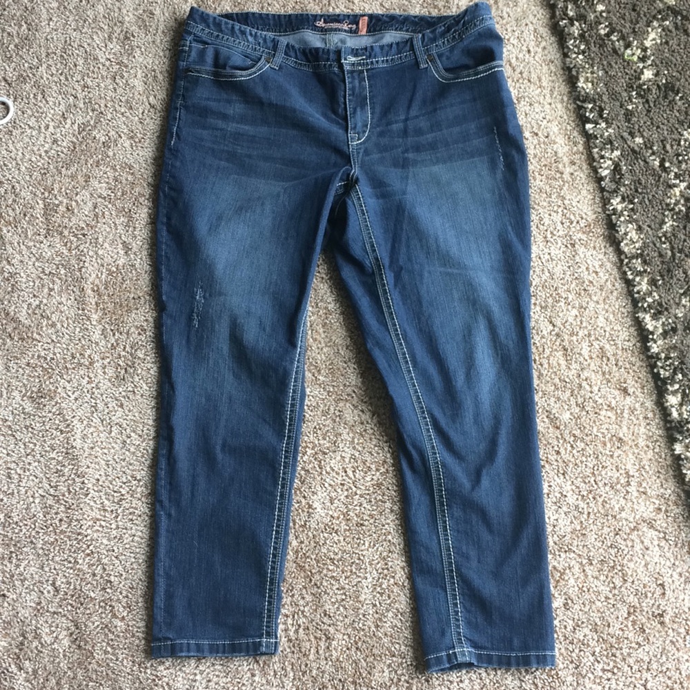 American Eagle Medium Wash Skinny Jeans Plus 20R